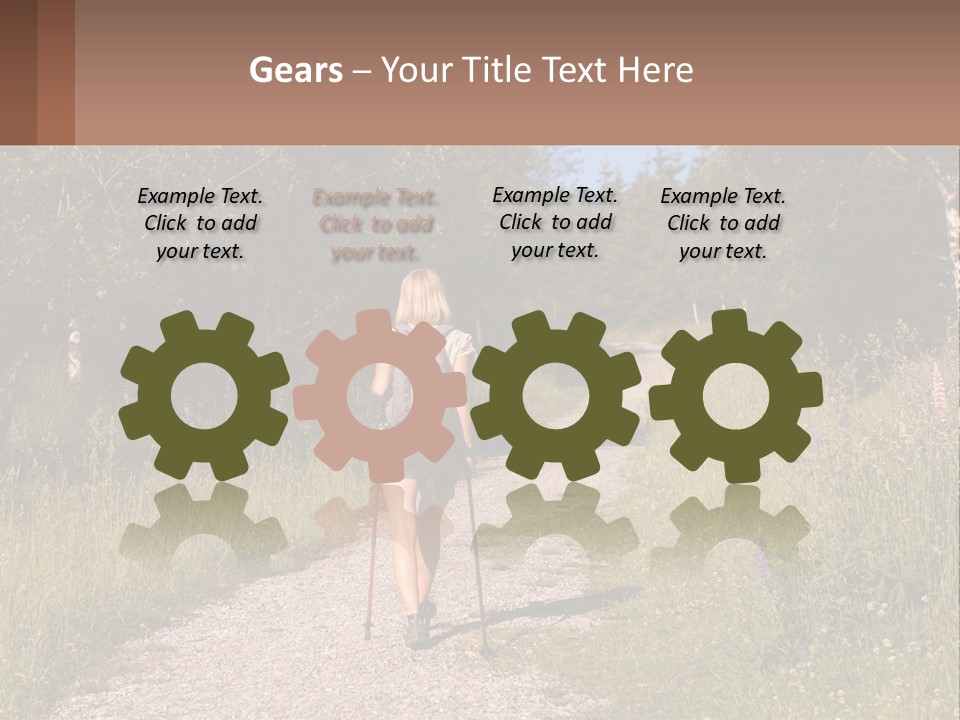 The Girl Goes On A Hike PowerPoint Template