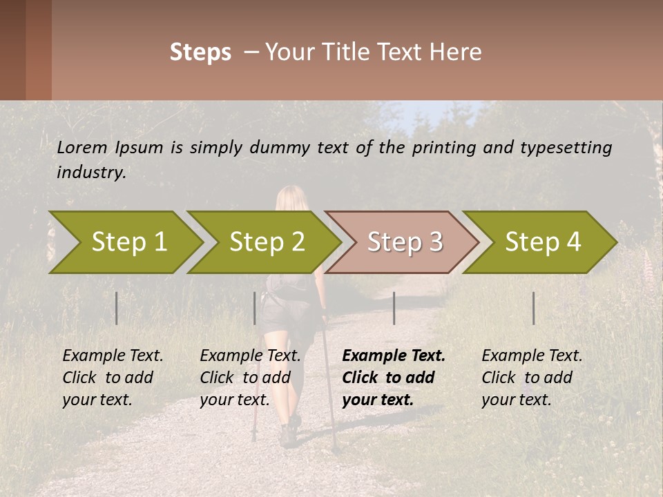 The Girl Goes On A Hike PowerPoint Template