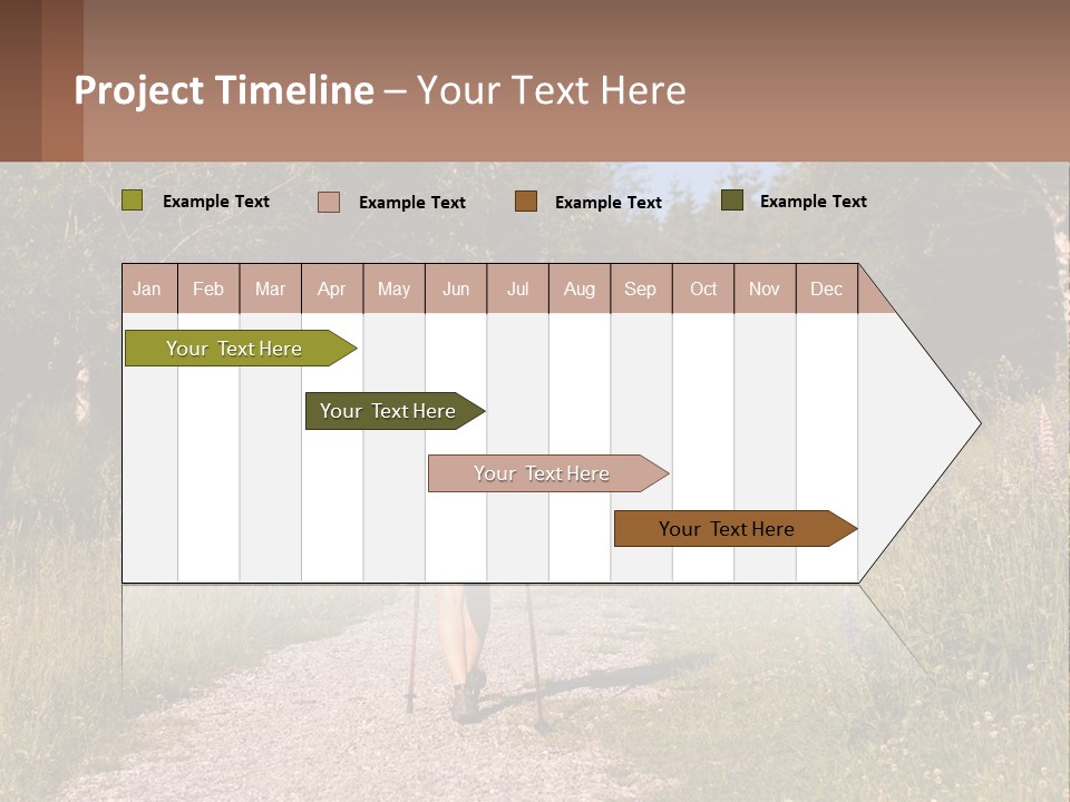 The Girl Goes On A Hike PowerPoint Template