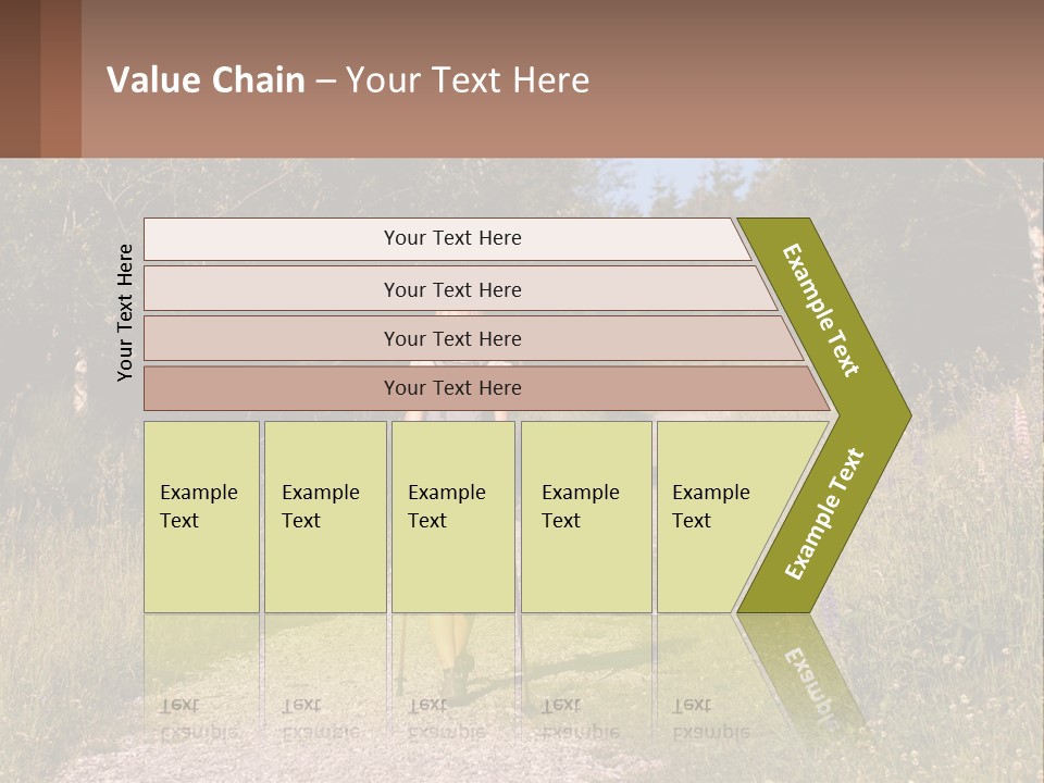 The Girl Goes On A Hike PowerPoint Template
