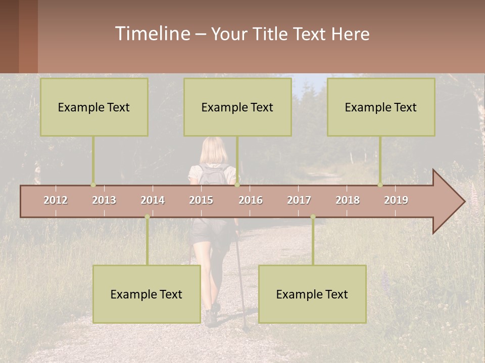 The Girl Goes On A Hike PowerPoint Template