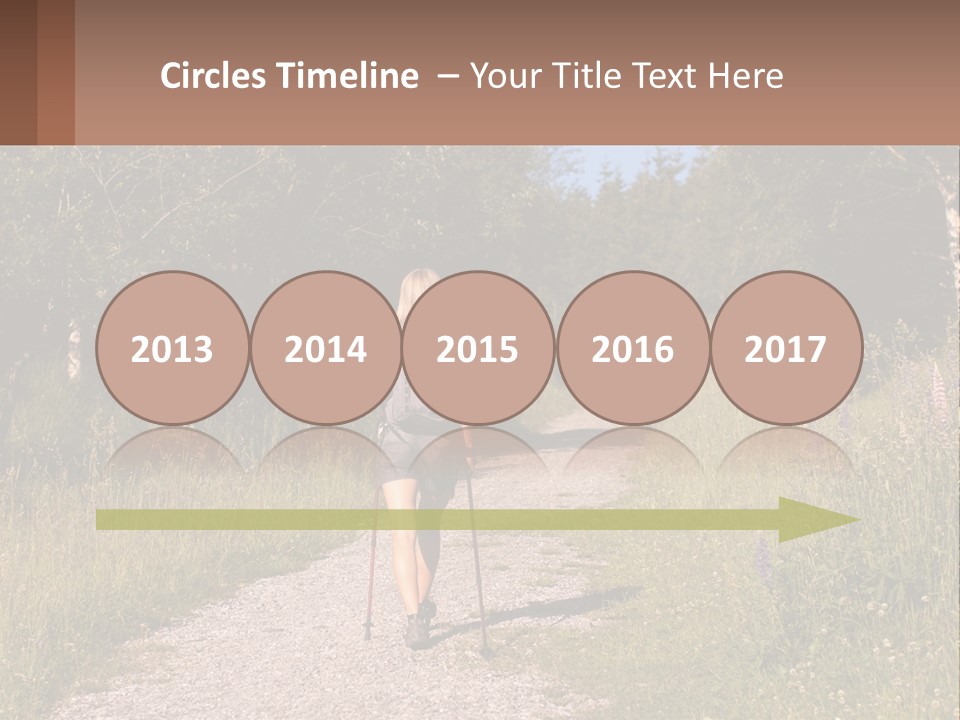 The Girl Goes On A Hike PowerPoint Template