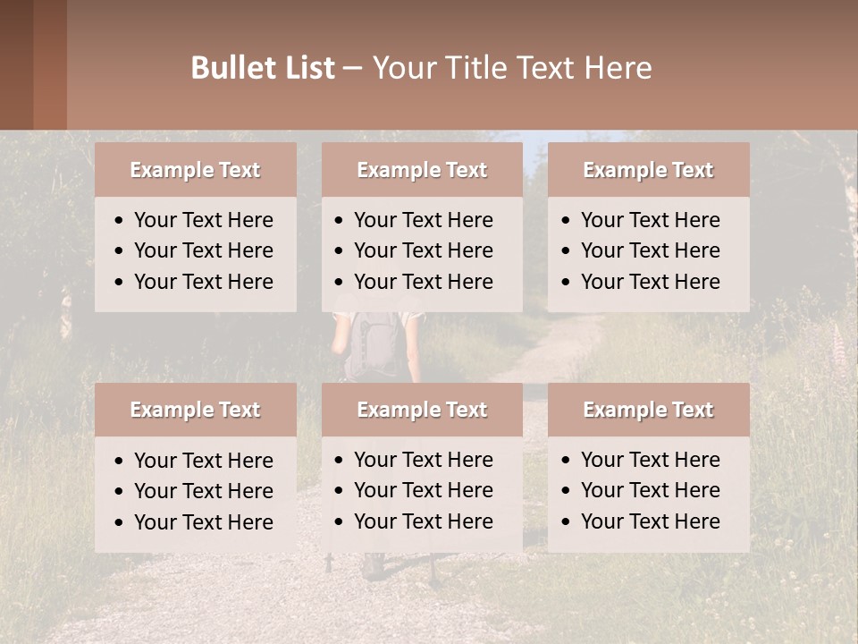 The Girl Goes On A Hike PowerPoint Template