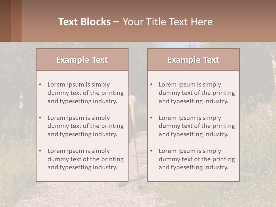 The Girl Goes On A Hike PowerPoint Template