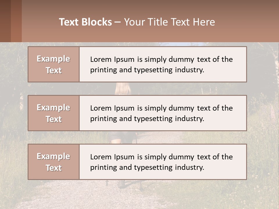 The Girl Goes On A Hike PowerPoint Template