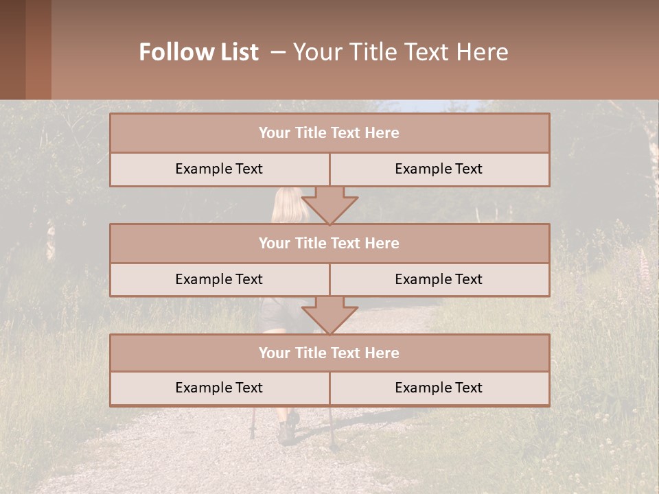 The Girl Goes On A Hike PowerPoint Template