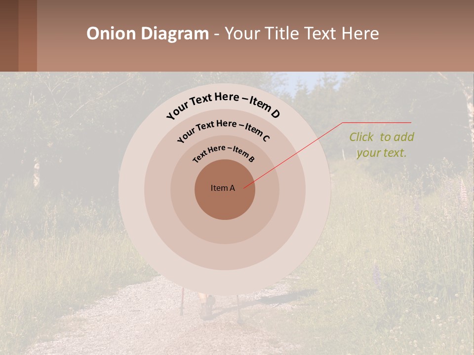 The Girl Goes On A Hike PowerPoint Template