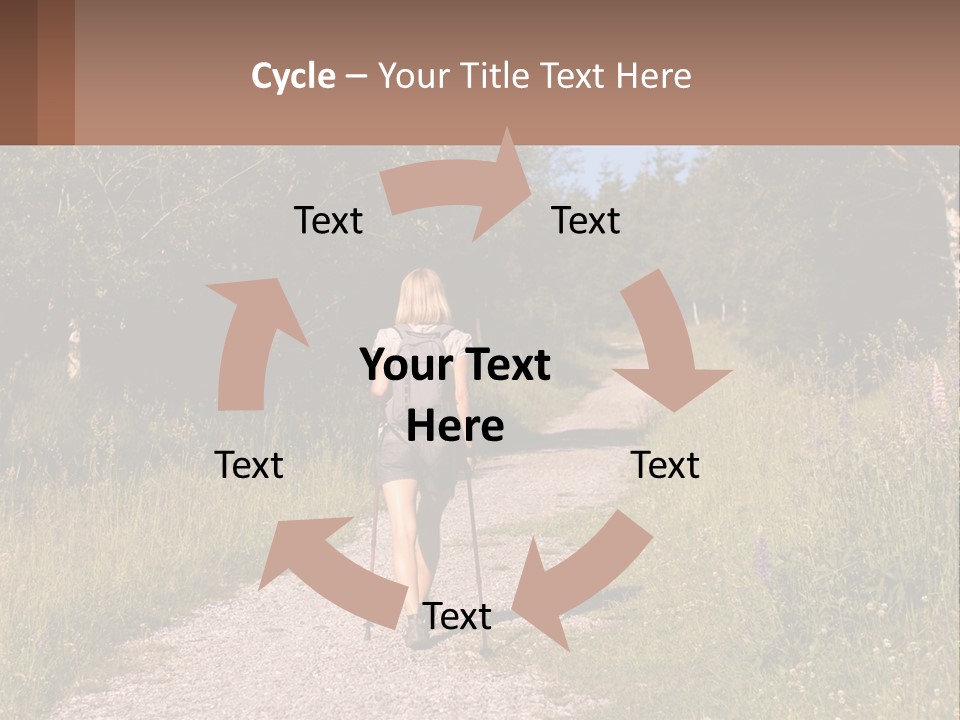 The Girl Goes On A Hike PowerPoint Template