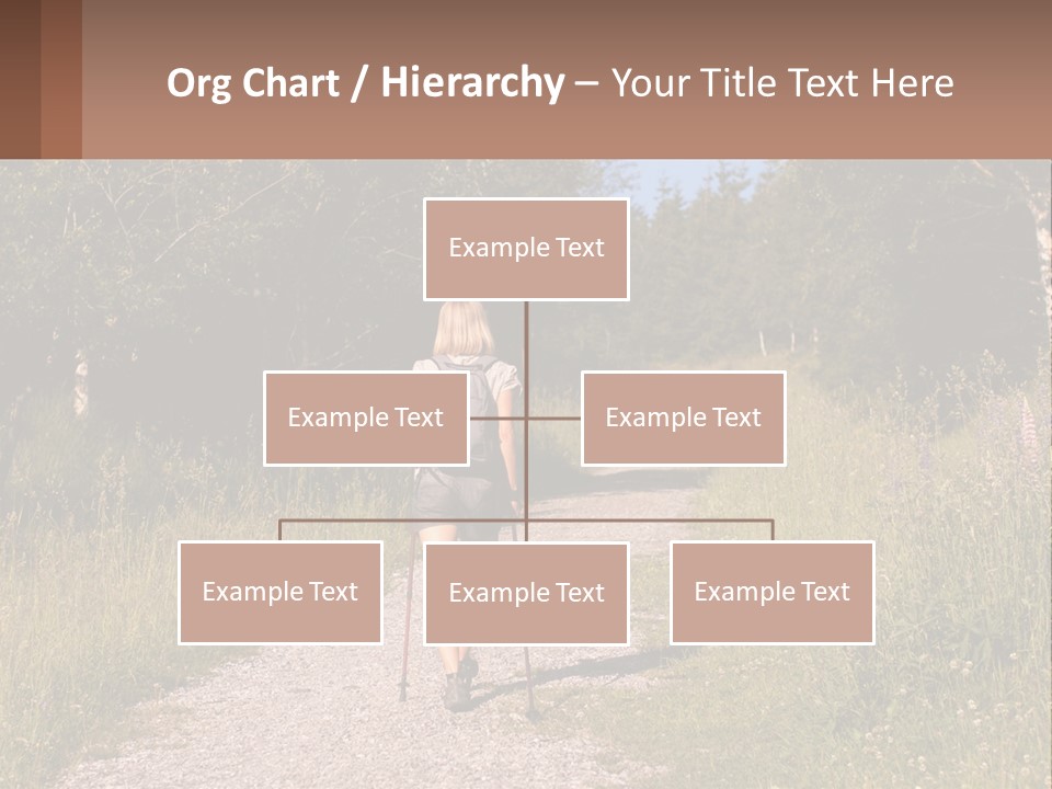 The Girl Goes On A Hike PowerPoint Template