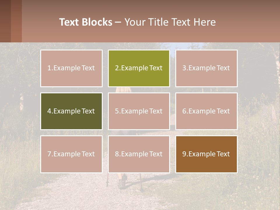 The Girl Goes On A Hike PowerPoint Template