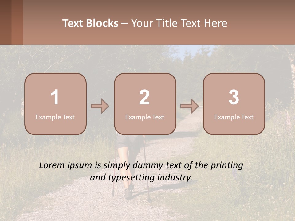 The Girl Goes On A Hike PowerPoint Template