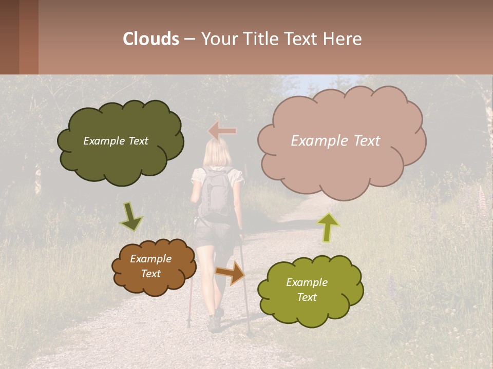 The Girl Goes On A Hike PowerPoint Template