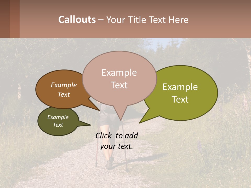 The Girl Goes On A Hike PowerPoint Template