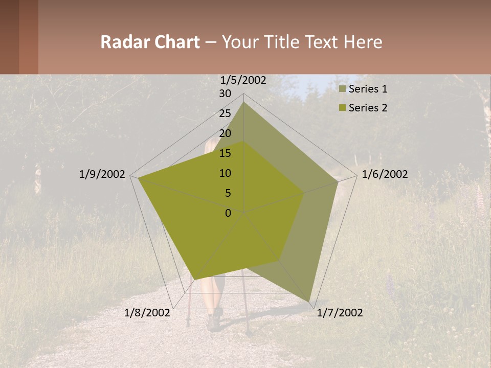 The Girl Goes On A Hike PowerPoint Template