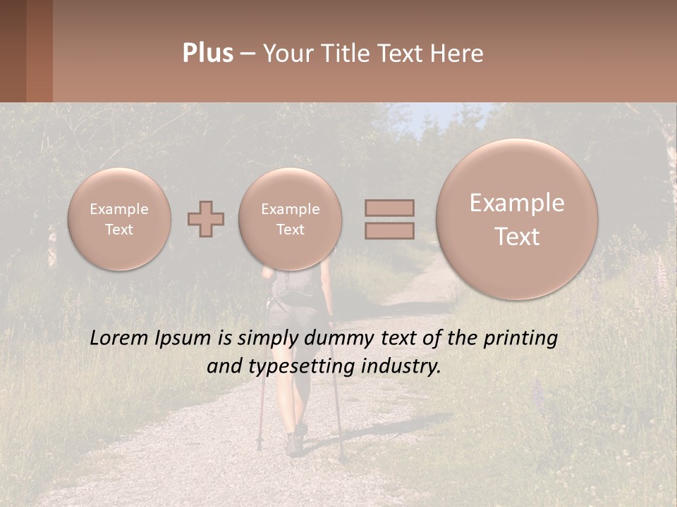 The Girl Goes On A Hike PowerPoint Template