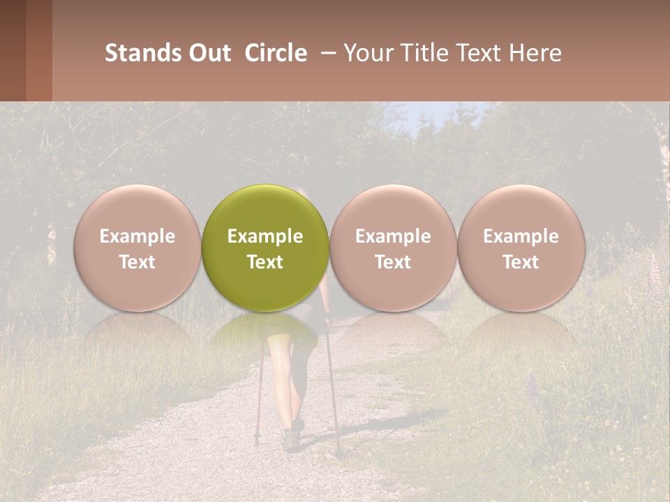 The Girl Goes On A Hike PowerPoint Template
