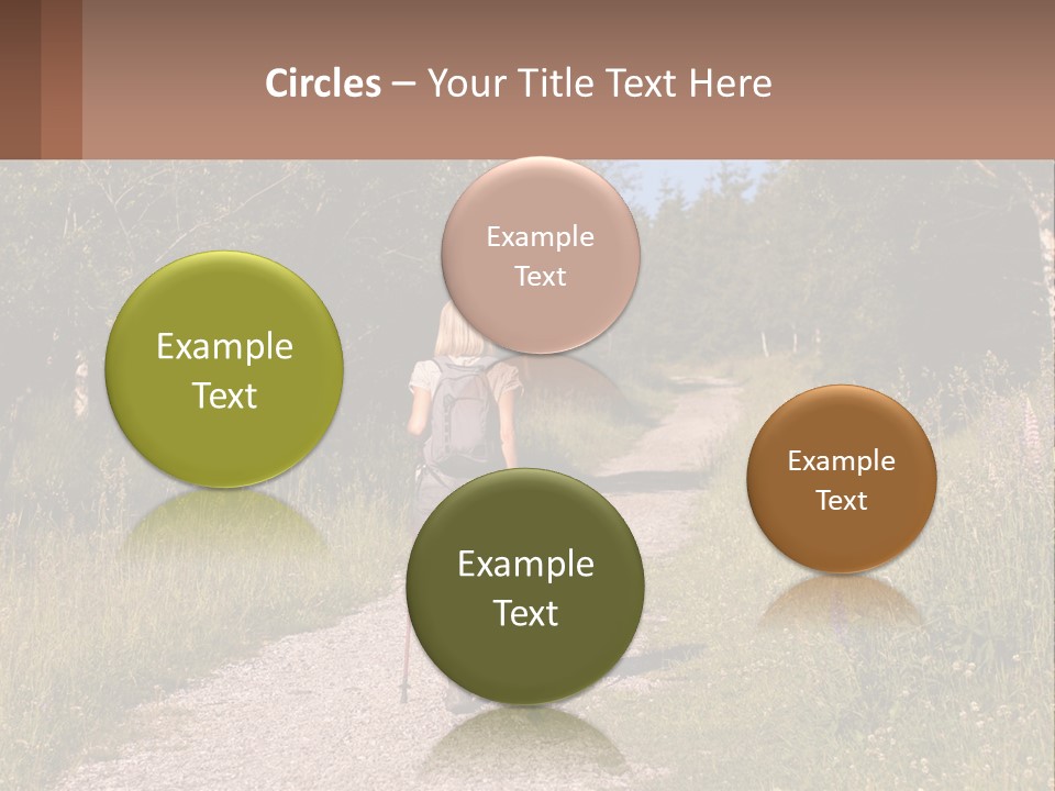 The Girl Goes On A Hike PowerPoint Template