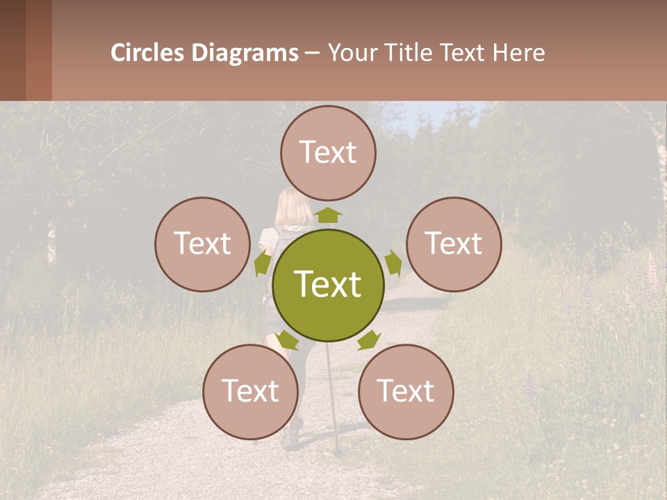 The Girl Goes On A Hike PowerPoint Template