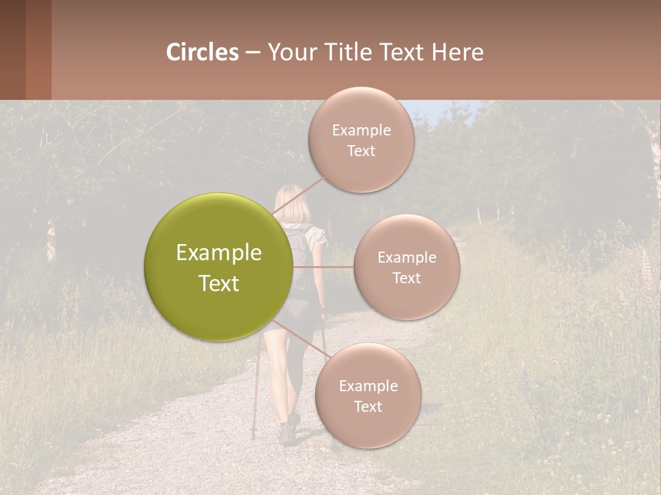 The Girl Goes On A Hike PowerPoint Template