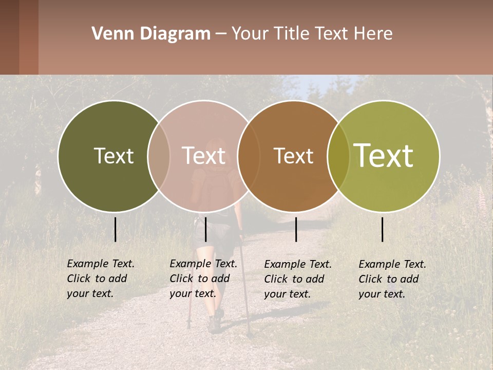 The Girl Goes On A Hike PowerPoint Template