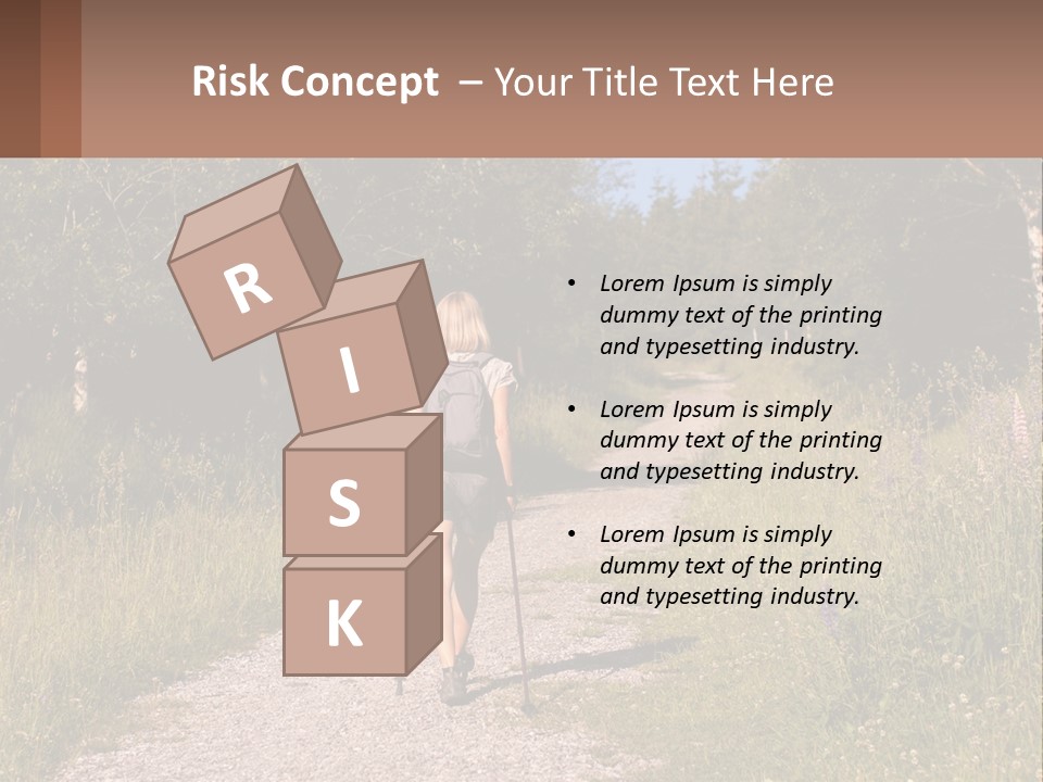 The Girl Goes On A Hike PowerPoint Template