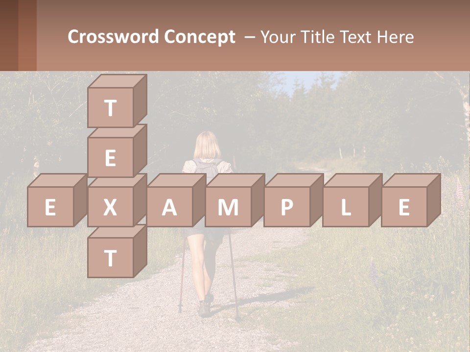 The Girl Goes On A Hike PowerPoint Template