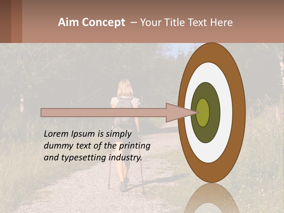 The Girl Goes On A Hike PowerPoint Template