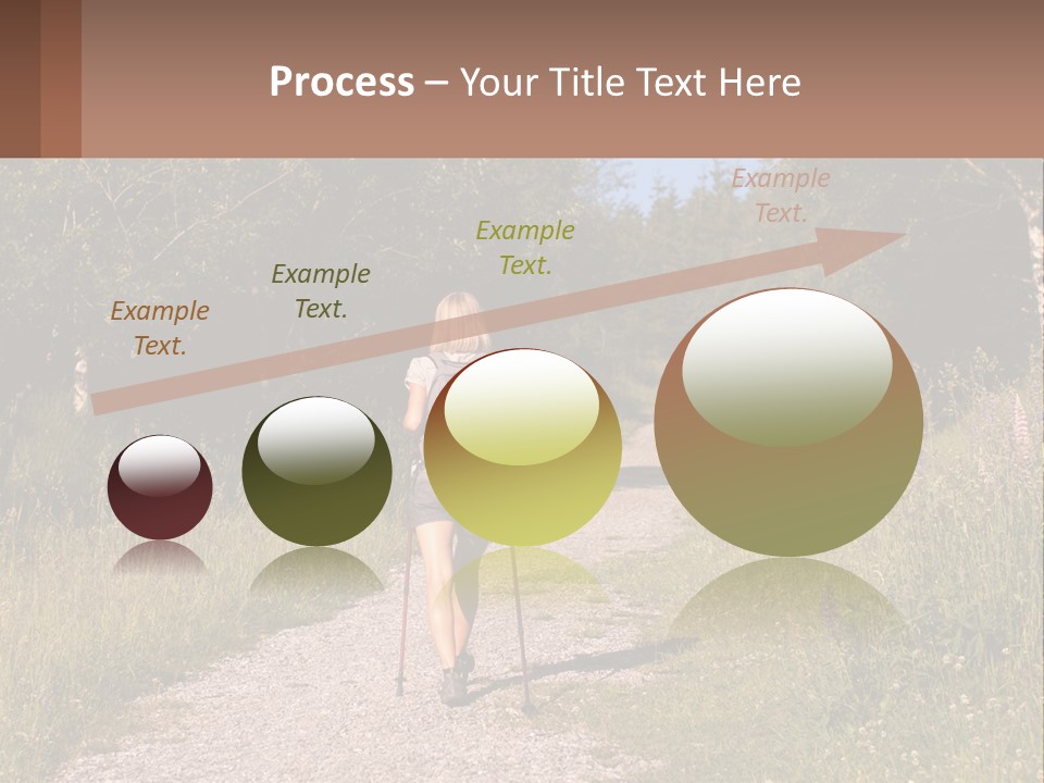 The Girl Goes On A Hike PowerPoint Template