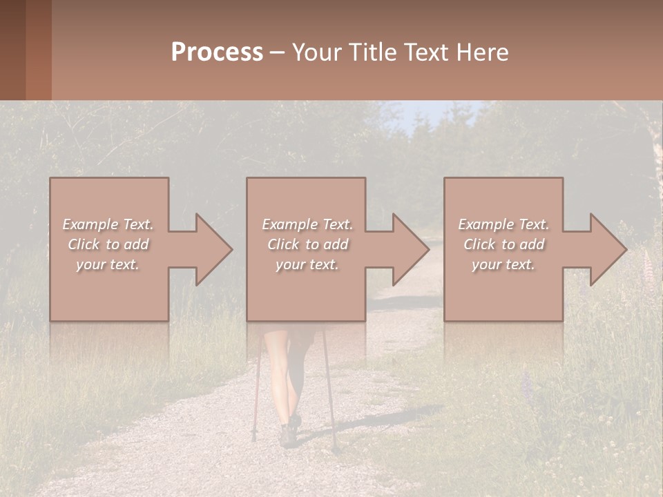 The Girl Goes On A Hike PowerPoint Template
