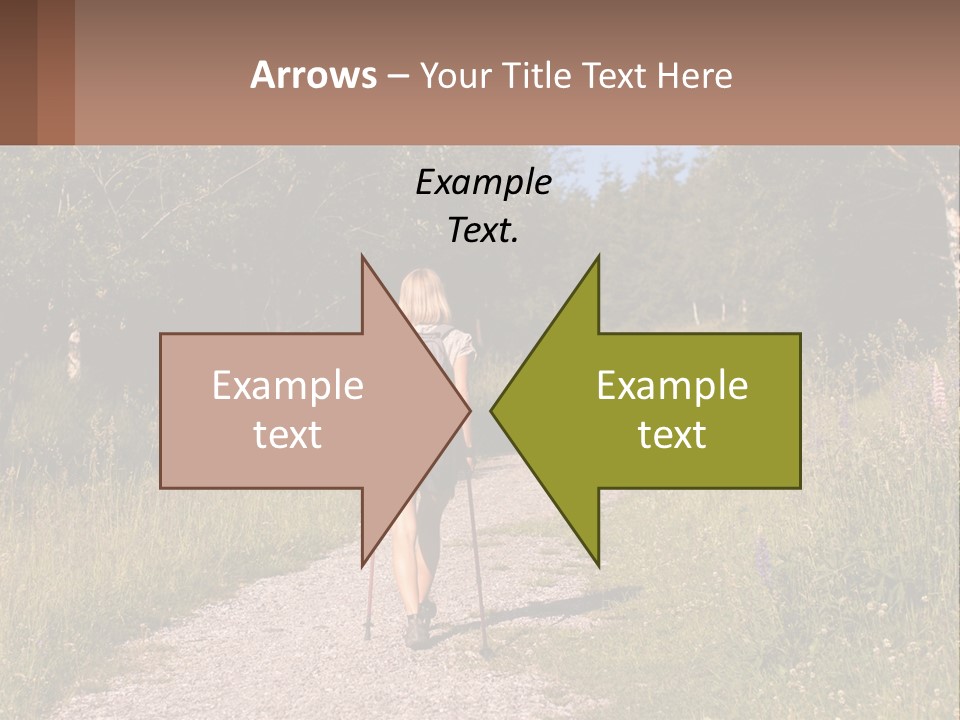 The Girl Goes On A Hike PowerPoint Template