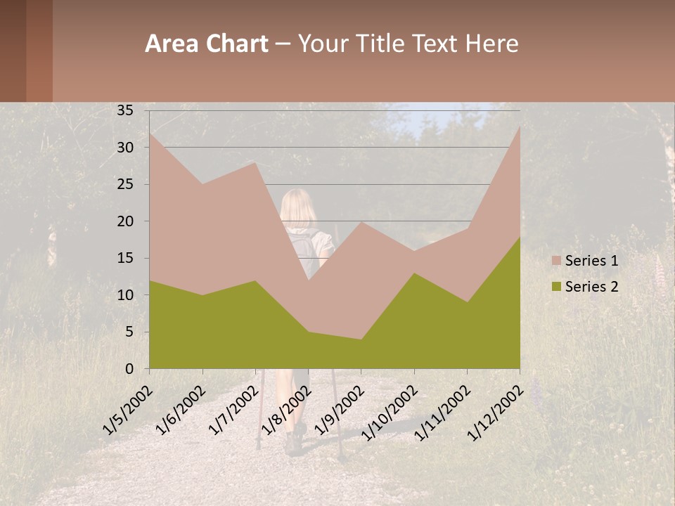 The Girl Goes On A Hike PowerPoint Template