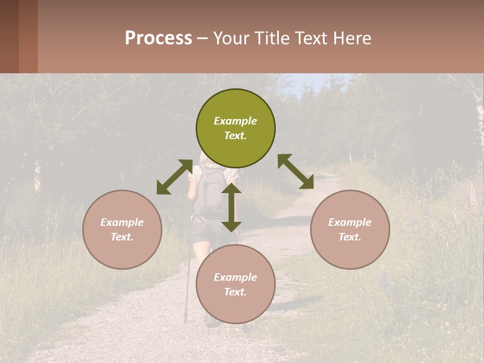 The Girl Goes On A Hike PowerPoint Template