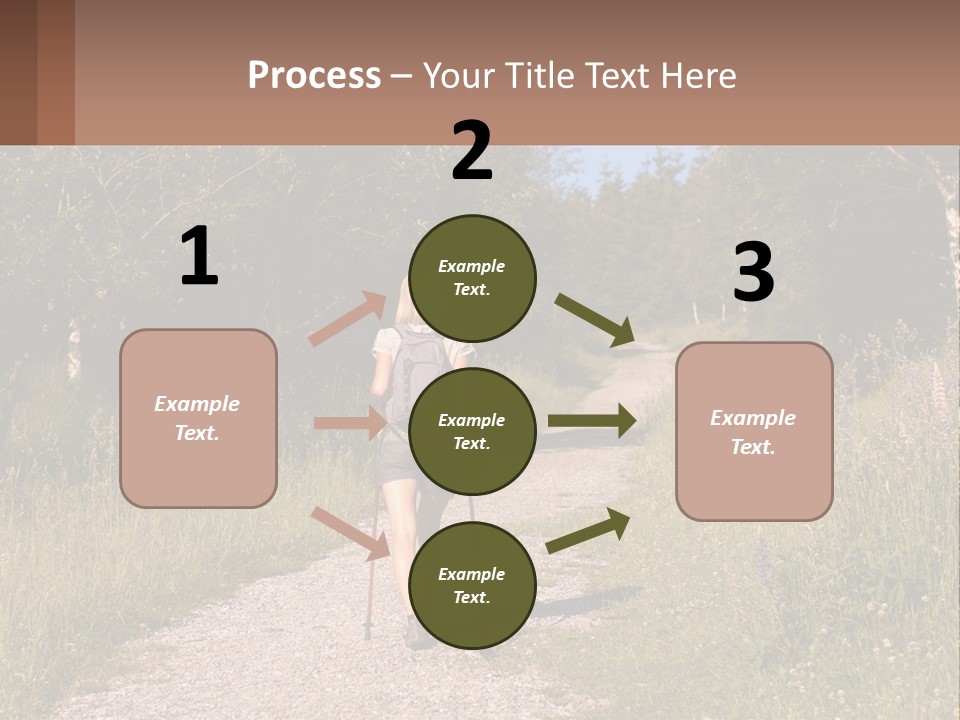The Girl Goes On A Hike PowerPoint Template