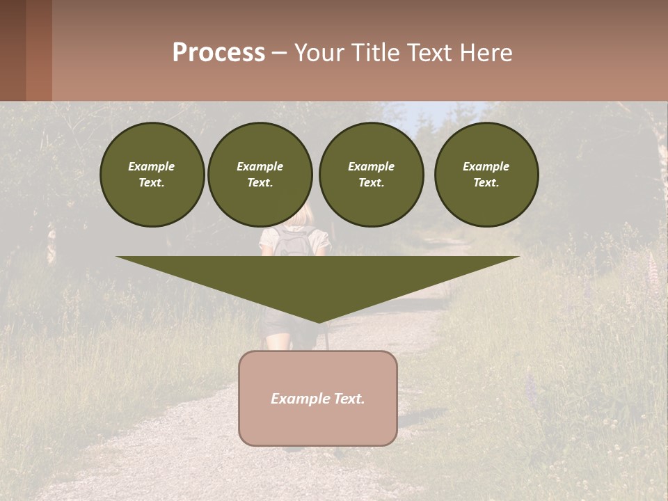 The Girl Goes On A Hike PowerPoint Template