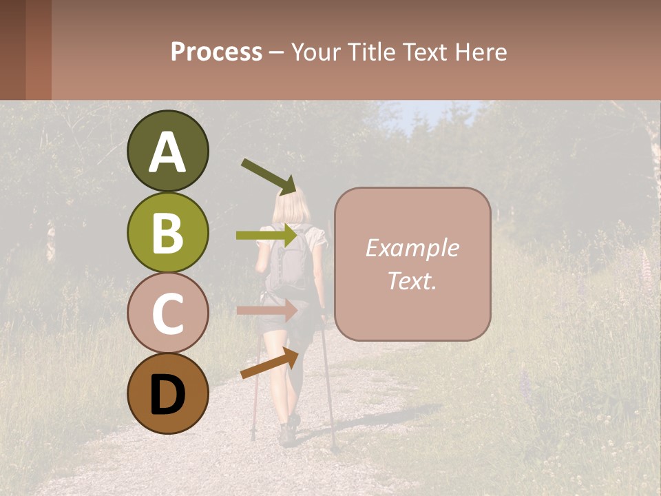 The Girl Goes On A Hike PowerPoint Template