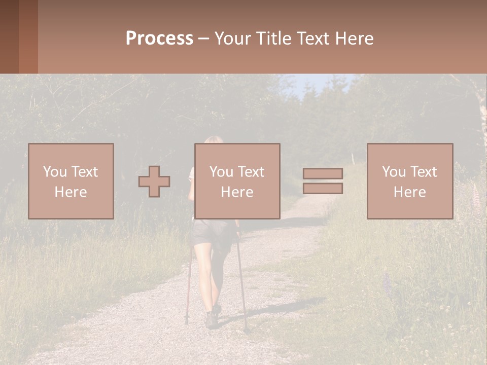 The Girl Goes On A Hike PowerPoint Template