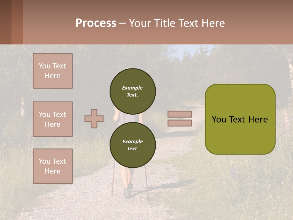 The Girl Goes On A Hike PowerPoint Template