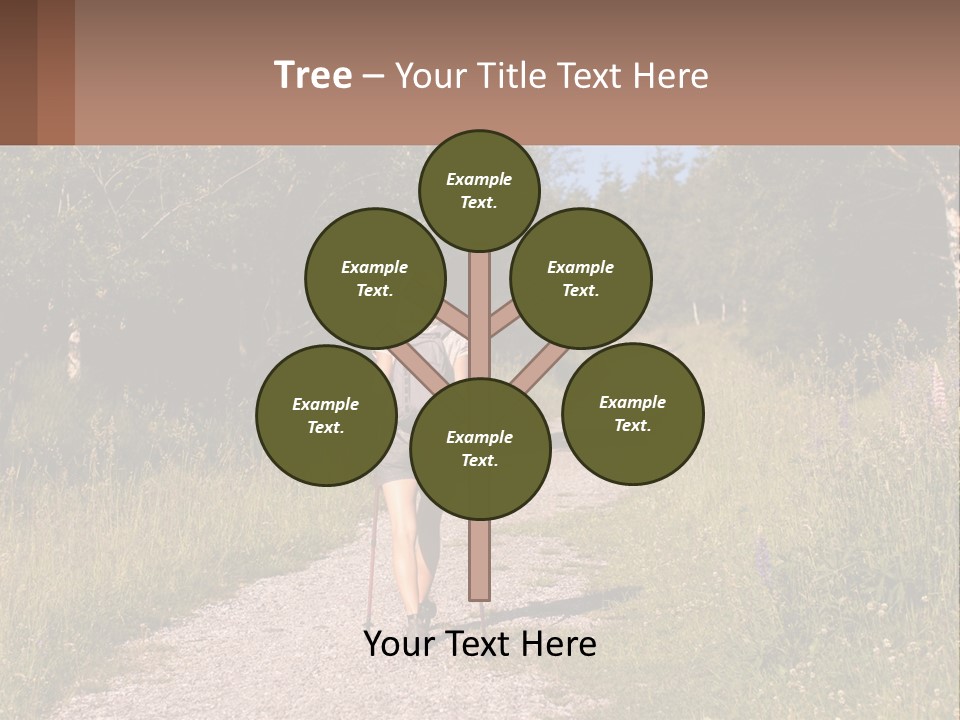 The Girl Goes On A Hike PowerPoint Template