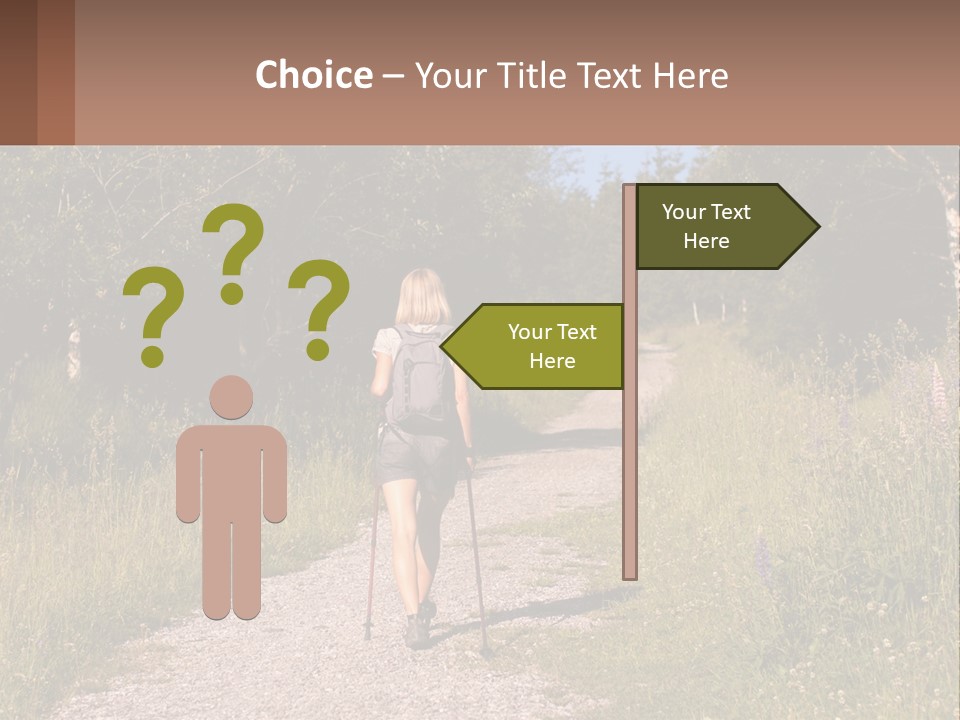The Girl Goes On A Hike PowerPoint Template