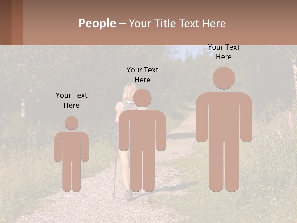 The Girl Goes On A Hike PowerPoint Template