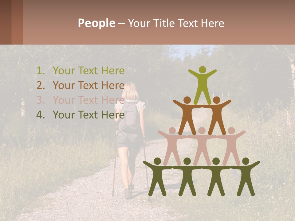 The Girl Goes On A Hike PowerPoint Template