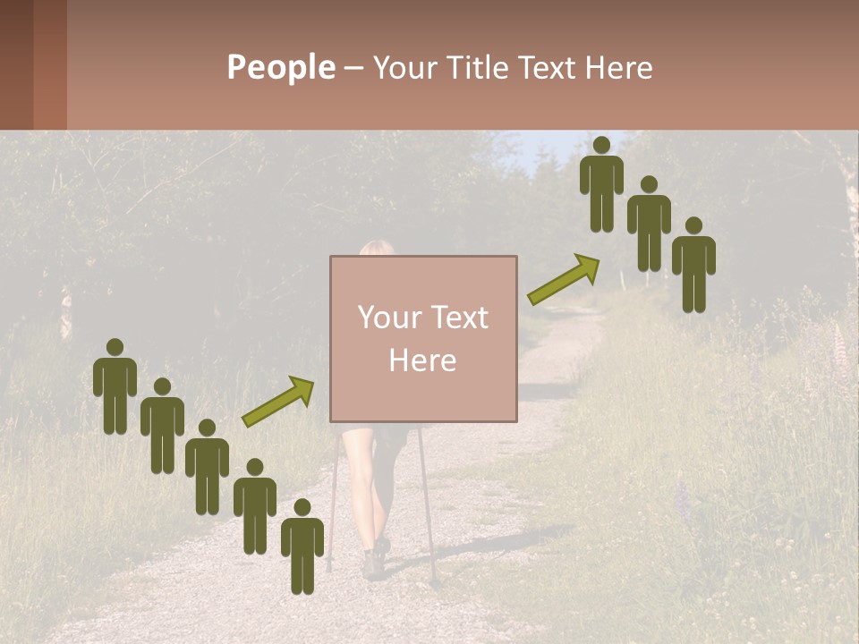 The Girl Goes On A Hike PowerPoint Template