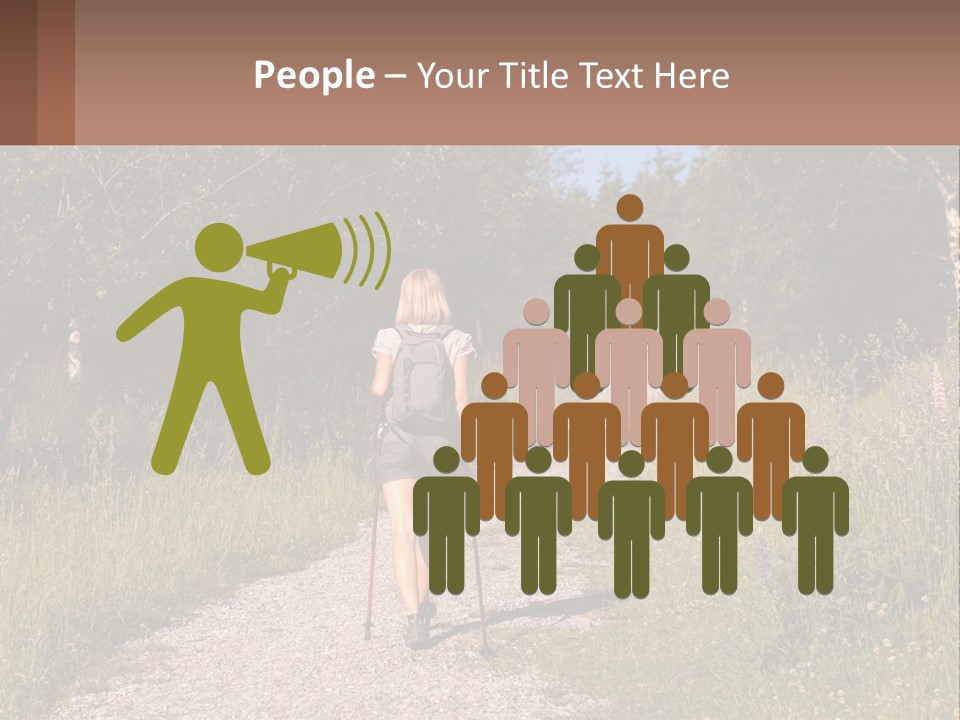The Girl Goes On A Hike PowerPoint Template