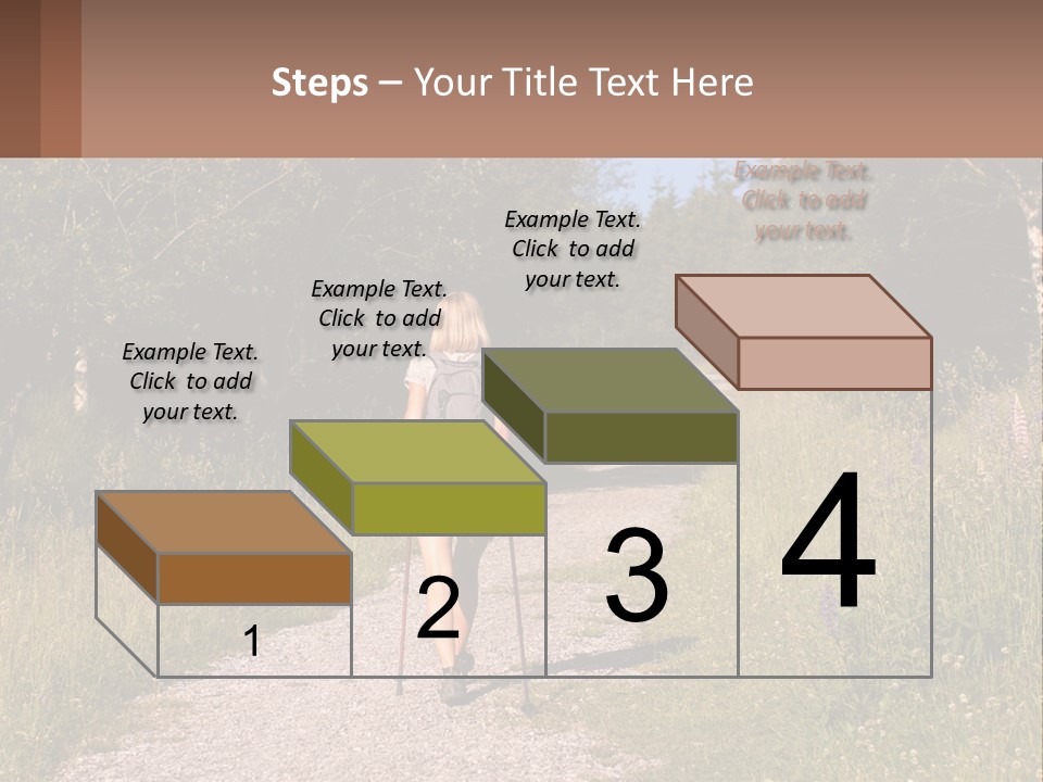 The Girl Goes On A Hike PowerPoint Template