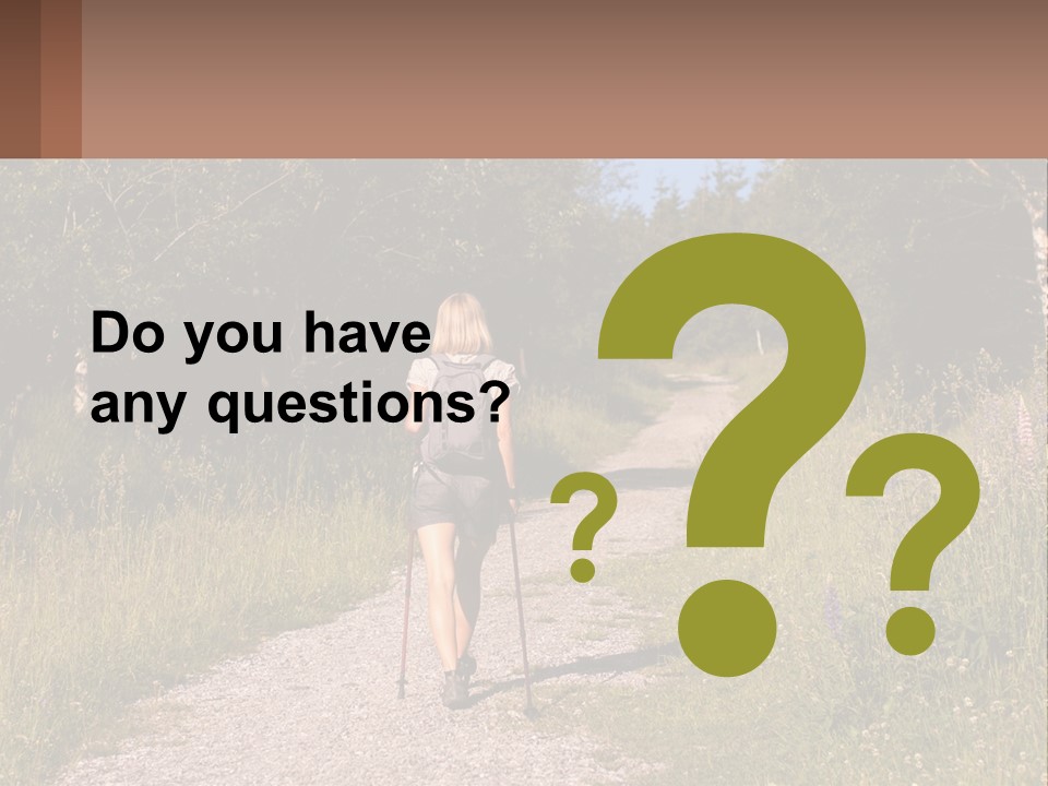 The Girl Goes On A Hike PowerPoint Template