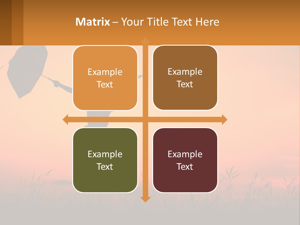 Girl With Umbrella PowerPoint Template