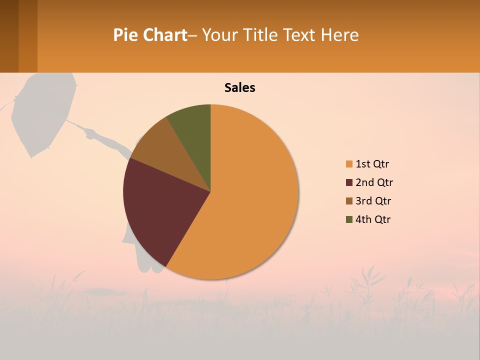 Girl With Umbrella PowerPoint Template