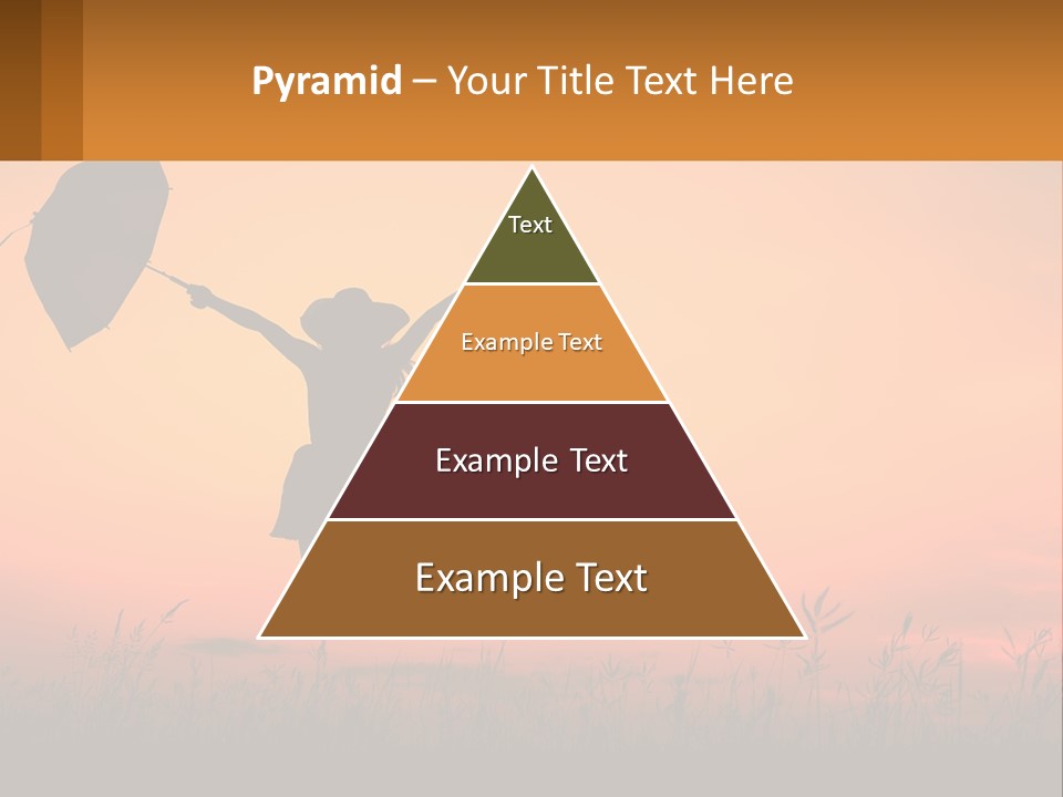 Girl With Umbrella PowerPoint Template