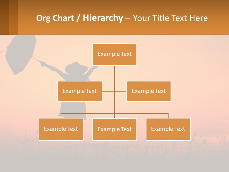 Girl With Umbrella PowerPoint Template