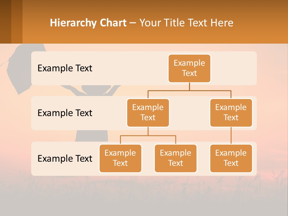 Girl With Umbrella PowerPoint Template